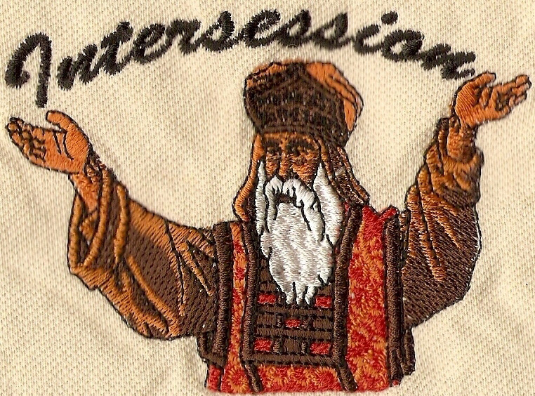 Prophet.  Crisp details dress shirt. Layered Fill stitch. Religious man