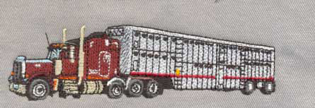18 Wheeler chemical transportation truck merged from multiple photographs