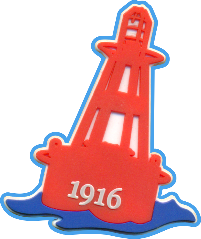 Unparalleled Beauty at JUST 1 INCH tall Golf course Detailed PVC aka Rubber Patch with 1916 text in 3D Embossed detail Many Colors – PVC Patches