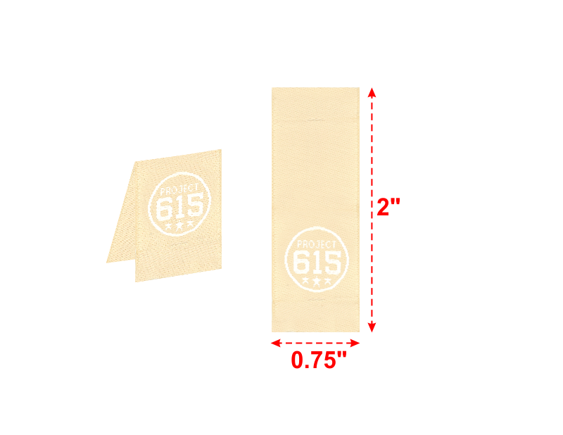 More than 1,000,000 $ Donated by Project 615 and this Center Fold clothing label helps enhance the branding and support – Woven Labels