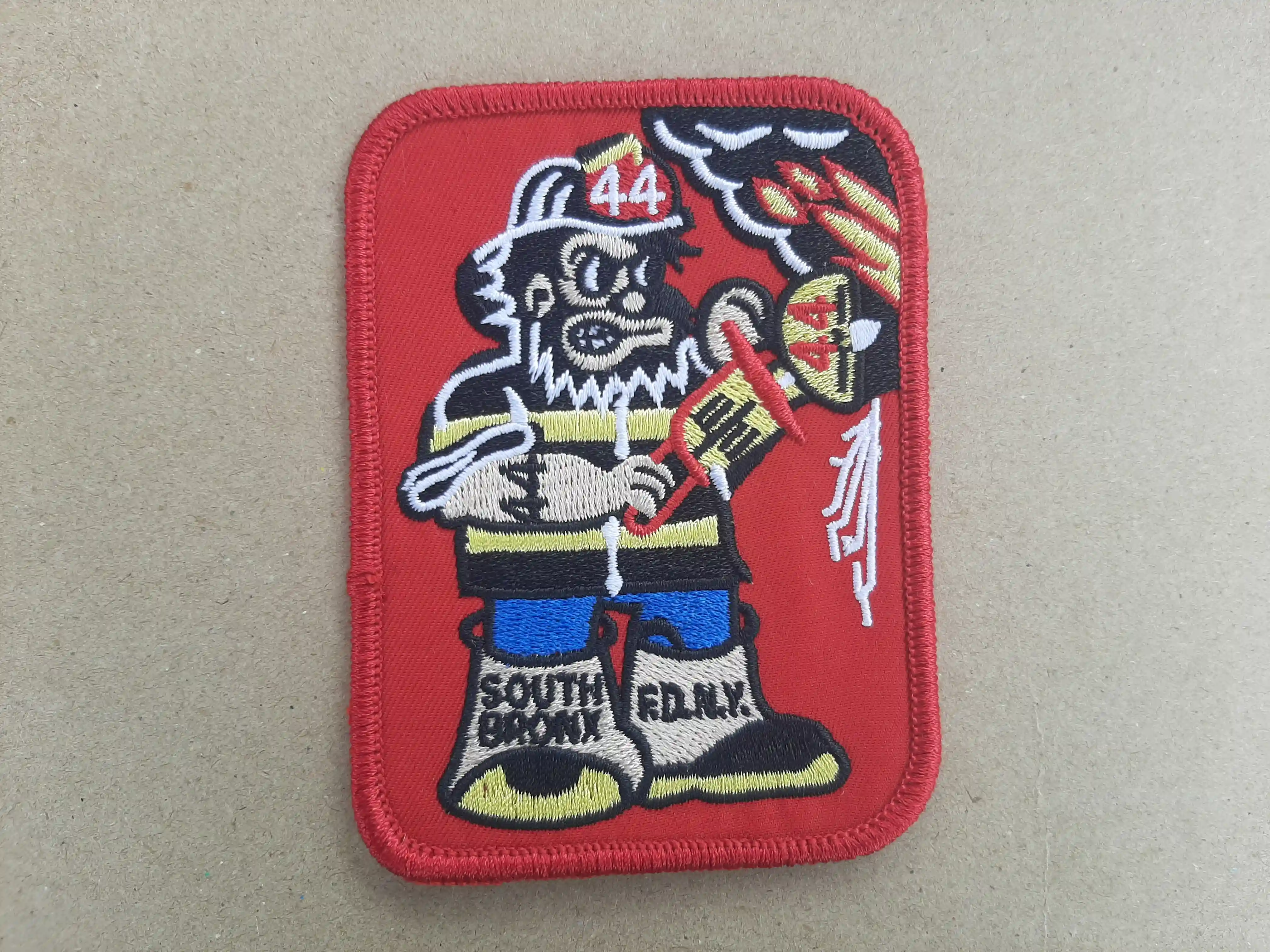 South Bronx FDNY Patch with flames and the brave firemen in FR Nomex Uniform. Abcoln is trusted by FDNY for Reliability – Embroidered Patches