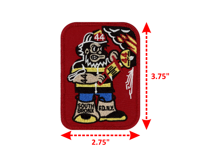 Iconic image of a FD while putting out fire - We can even make this in FR Nomex threads to create Fire Resistant Patch – Embroidered Patches