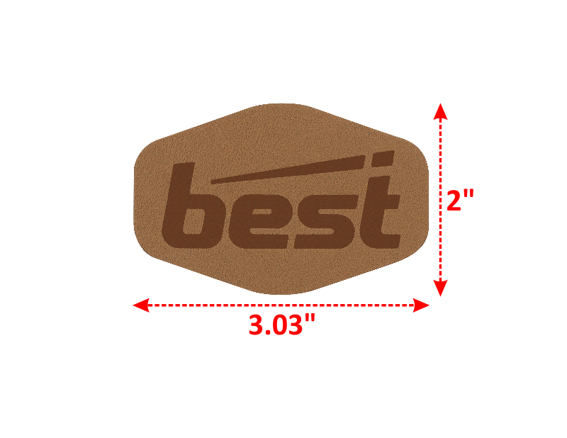 Debossed Die Cut Best Leather patch without Embroidery border for Commercial Heat Press – Leather Patches