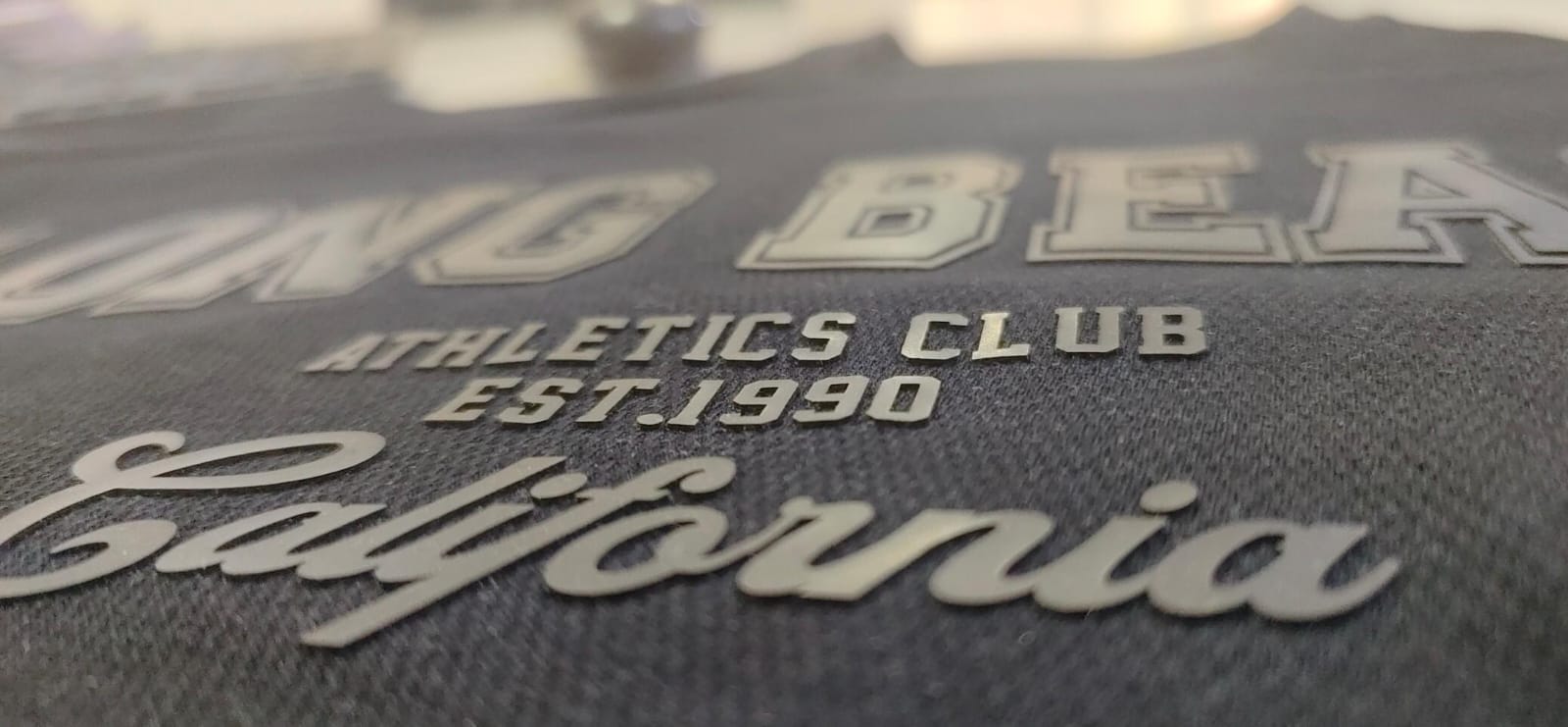 CA West Coast Athletic Club Long Beach Text 3D Embossed Name Drop – High Density 3D Transfers