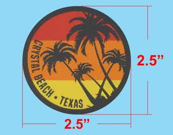 Woven Gradient Resort Industry Name Drop Crystal Beach Texas.W_CrystalBeach.com – Woven Patches