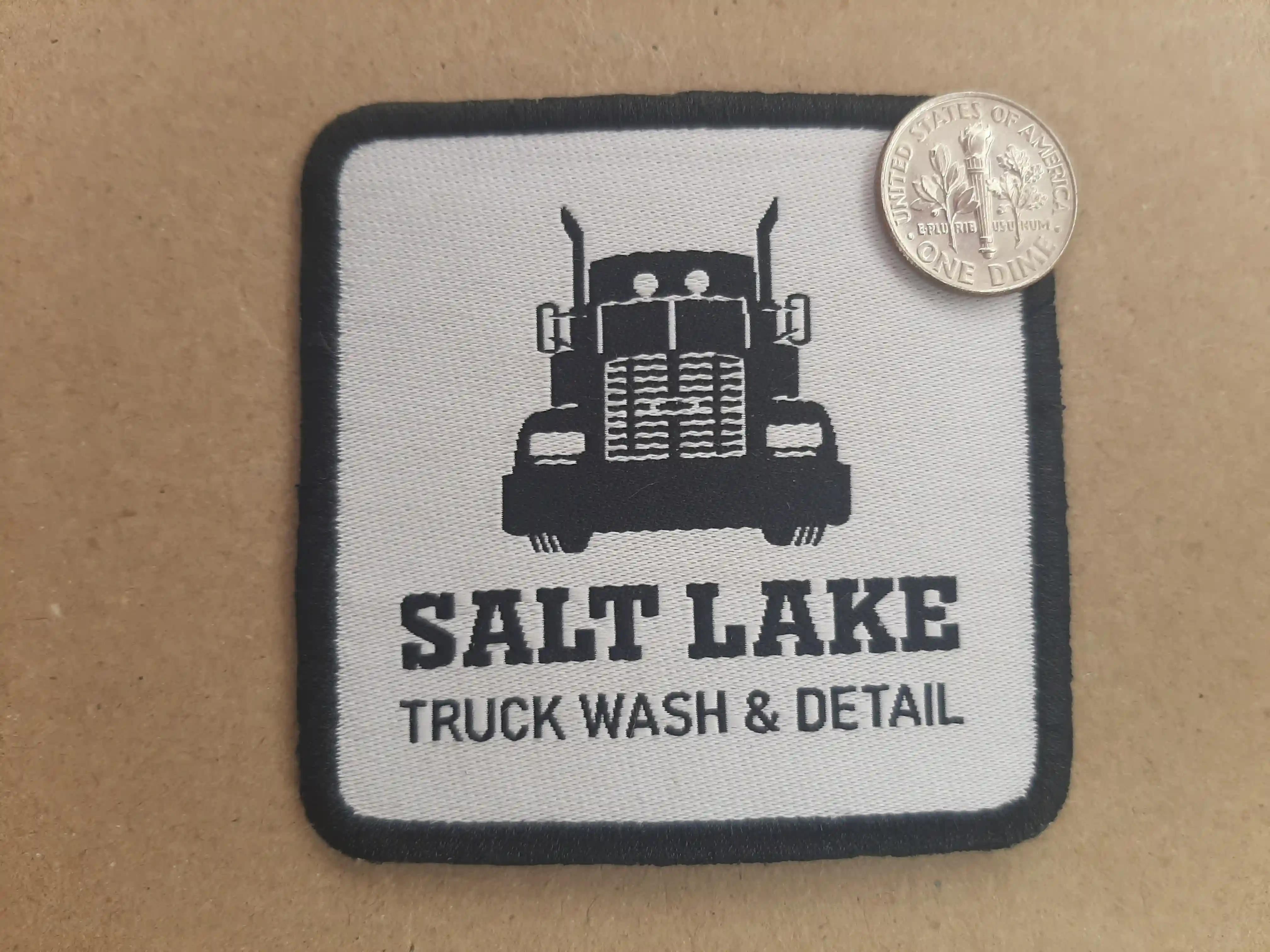 Crisp front view of Truck for the Wash and Detail company.W_saltlaketruckwashanddetail.com – Woven Patches