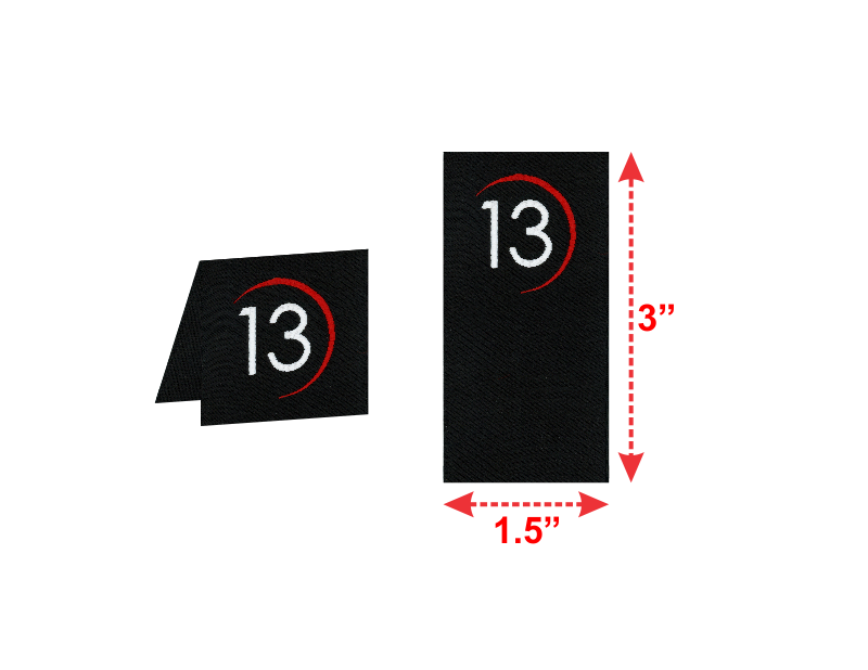 Center Fold Label for Largest Cannabis apparels sold in CA, NV, AZ – Woven Labels