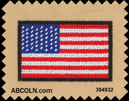 Special Pattern Needle Point With Commercial Embroidery Machine native Pulse PXF Melco Design Shop Pro Official USA Flag NeedlePoint 1.25 inch size